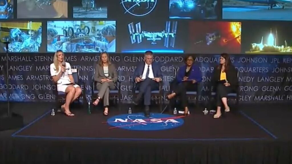 during-a-town-hall-wednesday,-nasa-officials-on-stage-looked-like-hostages
